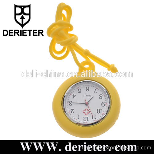 China Factory Custom Logo Japan Movement Silicone Cheap Pocket Watch